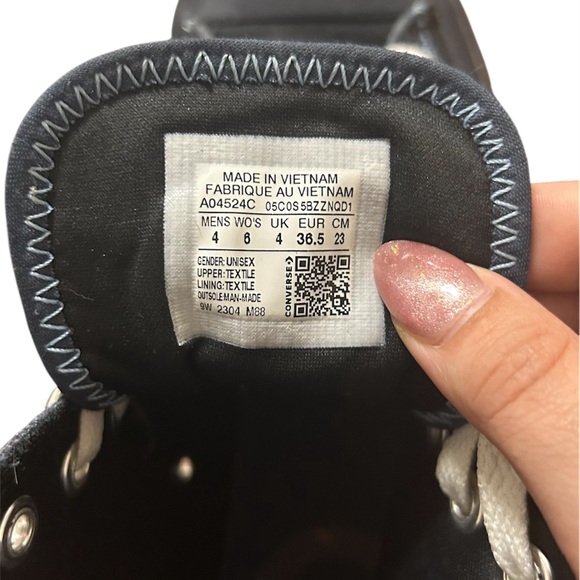 Converse Black High-Tops with White Accents - Picture 5 of 5